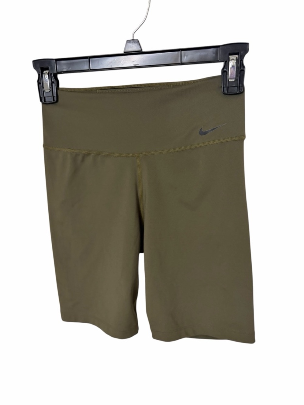 Nike Dri Fit Biker Shorts Women’s Olive Green High Rise 6.5 Inseam Size XS